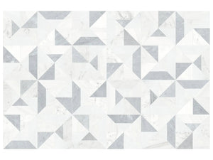 Utopio Tria Polar Honed Natural Stone Waterjet Mosaic