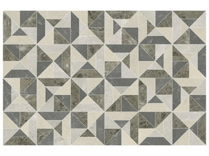 Utopio Tria Terra Honed + Polished Blend Natural Stone Waterjet Mosaic