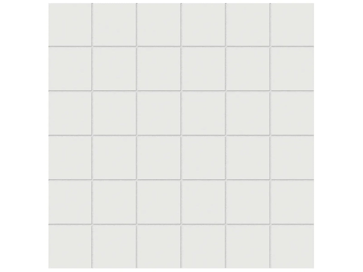Anatolia Tile 2X2 Prima True White 36 Piece Matte Unglazed Porcelain Porcelain Mosaics. 1 Sheet = .96 Sq Ft. 4501-0209-1 True White 2x2 Matte - premium natural stone mosaic tile from Anatolia Tile, available at PoshHaus showroom in Keene, NH