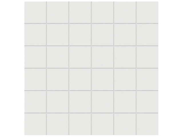 Anatolia Tile 2X2 Prima True White 36 Piece Matte Unglazed Porcelain Porcelain Mosaics. 1 Sheet = .96 Sq Ft. 4501-0209-1 True White 2x2 Matte - premium natural stone mosaic tile from Anatolia Tile, available at PoshHaus showroom in Keene, NH