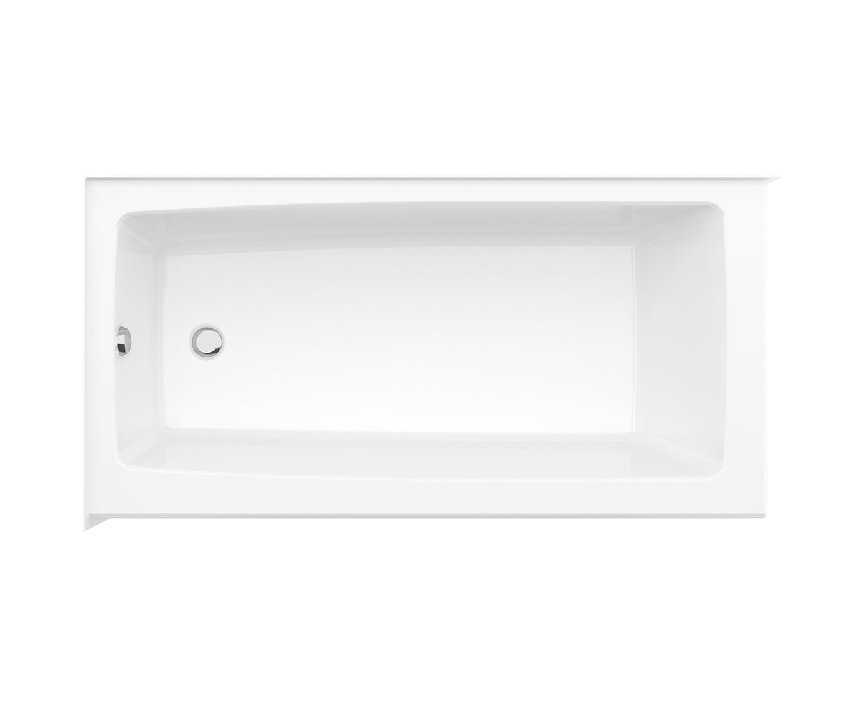 MAAX 106812-000-002-101 Mackenzie Corner 6030 AFR AcrylX Corner Left-Hand Drain Bathtub in White