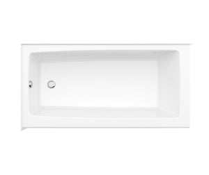 MAAX 106812-000-002-102 Mackenzie Corner 6030 AFR AcrylX Corner Right-Hand Drain Bathtub in White