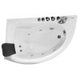 EAGO AM161-R  5' Single Person Corner White Acrylic Whirlpool Bath Tub - Drain on Right