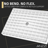 ANZZI SB-AZ103C ALEXANDER 48 in. x 32 in. Center Drain Shower Base in White