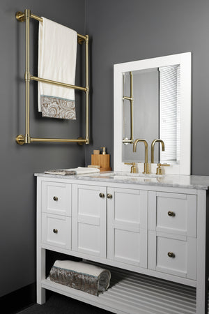 Kingston Brass FSC8933DL Concord Widespread Bathroom Faucet with Brass Pop-Up, Brushed Brass