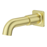 Square Non-Divertering Tub Spout in Brushed Gold
