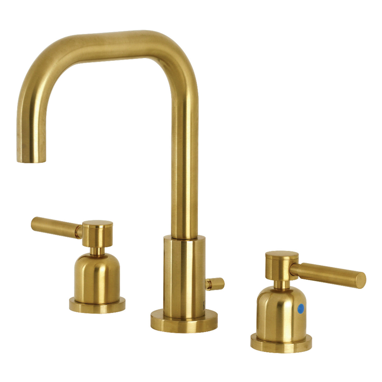 Kingston Brass FSC8933DL Concord Widespread Bathroom Faucet with Brass Pop-Up, Brushed Brass