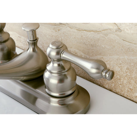 Kingston Brass KB608AL Restoration 4 in. Centerset Bathroom Faucet, Brushed Nickel