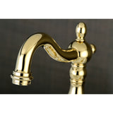 Kingston Brass KS7972AL English Country Bridge Bathroom Faucet with Brass Pop-Up, Polished Brass