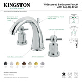 Kingston Brass KS2967DX 8 in. Widespread Bathroom Faucet, Brushed Brass