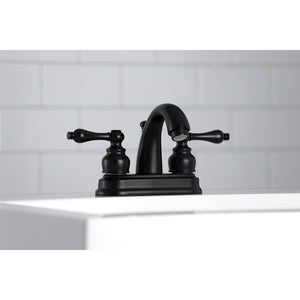 Kingston Brass KB5610AL Restoration 4 in. Centerset Bathroom Faucet, Matte Black