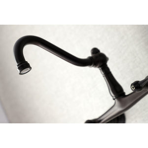 Kingston Brass KS3245BL Vintage Wall Mount Bathroom Faucet, Oil Rubbed Bronze