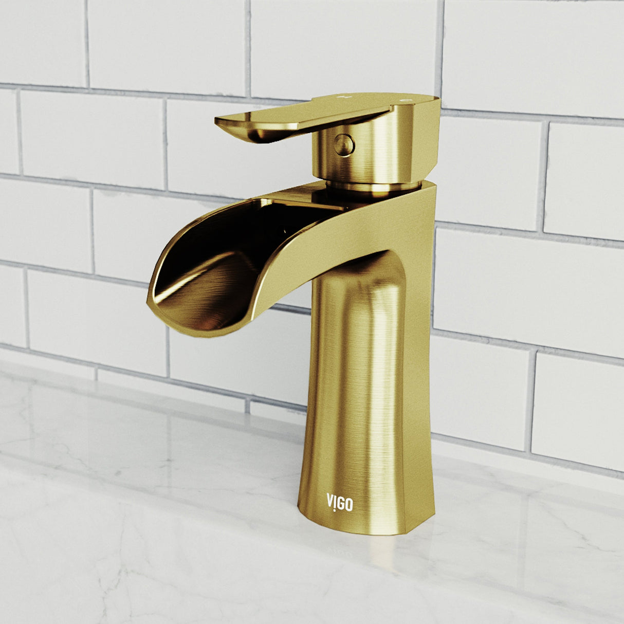 VIGO Paloma Single Hole Bathroom Faucet (in Matte Brushed Gold) VG01041MG