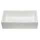 ALFI brand AB3618HS-W 36 inch White Reversible Smooth / Fluted Single Bowl Fireclay Farm Sink