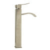 ALFI brand AB1158-BN Tall Brushed Nickel Tall Square Body Curved Spout Single Lever Bathroom Faucet