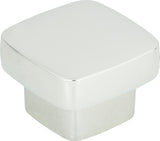 Atlas Homewares Chunky Square Knob Medium 1 7/16 Inch Polished Chrome