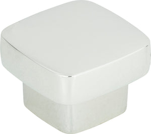 Atlas Homewares Chunky Square Knob Medium 1 7/16 Inch Polished Chrome