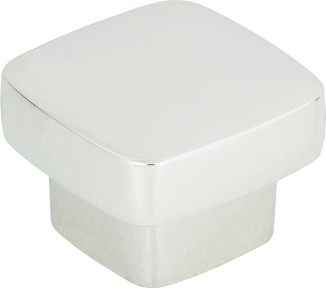 Atlas Homewares Chunky Square Knob Medium 1 7/16 Inch Polished Chrome