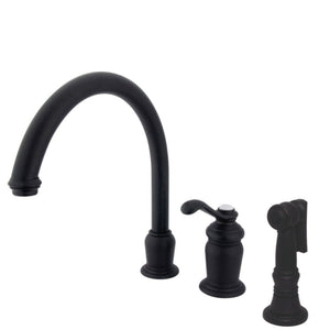 Kingston Brass KS7825TLBS Templeton Single-Handle Widespread Kitchen Faucet, Oil Rubbed Bronze