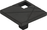 Atlas Homewares Modernist Right Square Knob 1 1/2 Inch Matte Black