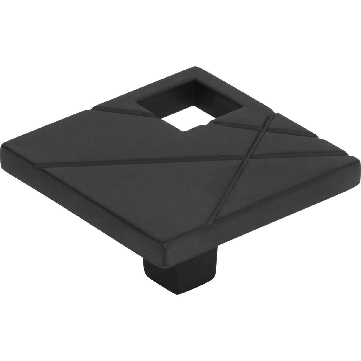 Atlas Homewares Modernist Right Square Knob 1 1/2 Inch Matte Black