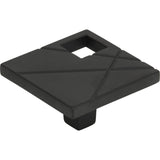 Atlas Homewares Modernist Right Square Knob 1 1/2 Inch Matte Black