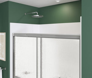 MAAX 105413-970-084-000 Polar 42-47 ½ x 68 in. Bypass Shower Door for Alcove Installation with Raindrop glass in Chrome