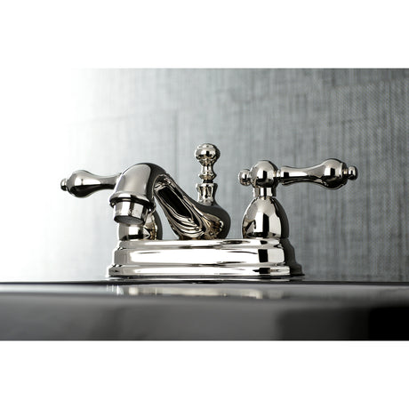 Kingston Brass KS3606AL 4 in. Centerset Bathroom Faucet, Polished Nickel