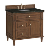 Lorelai 36" Single Vanity, Mid-Century Walnut, w/ 3 CM Phantome Eclos Top