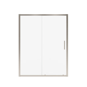 MAAX 135243-900-305-000 Connect 55 ½-57 x 72 in. 6mm Sliding Shower Door for Alcove Installation with Clear glass in Brushed Nickel