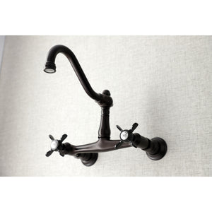 Kingston Brass KS3245BEX Essex Wall Mount Bathroom Faucet, Oil Rubbed Bronze
