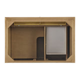 Lorelai 36" Single Vanity, Light Natural Oak w/ 3 CM White Zeus Silestone Top