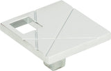 Atlas Homewares Modernist Left Square Knob 1 1/2 Inch Polished Chrome