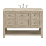 Breckenridge 48" Single Vanity, Whitewashed Oak, w/ 3 CM Tajnar Eclos Top w/FreePower Wireless Charger