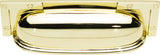 Atlas Homewares Campaign L-Bracket Cup Pull 3 3/4 Inch (c-c) Polished Brass