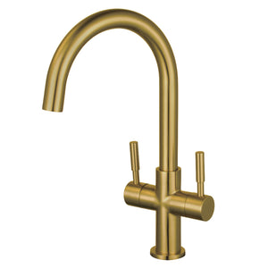 Fauceture LS8293DL Concord Two-Handle Vessel Faucet, Brushed Brass