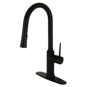 Gourmetier LS2720NYL New York Single-Handle Pull-Down Kitchen Faucet, Matte Black