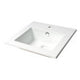 ALFI brand ABC801 White 17" Square Drop In Ceramic Sink with Faucet Hole