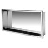 ALFI brand 24 x 12 Polished Stainless Steel Horizontal Single Shelf Bath Shower Niche