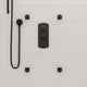 Black Matte Round Sliding Rail Hand Shower Set