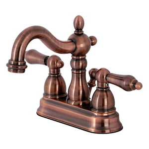 Kingston Brass KB160ALAC Heritage 4 in. Centerset Bathroom Faucet, Antique Copper