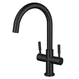 Fauceture LS8290DL Concord Two-Handle Vessel Faucet, Matte Black