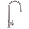 ALFI brand AB2028-BSS Solid Brushed Stainless Steel Single Hole Pull Down Kitchen Faucet