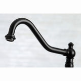 Kingston Brass KS3270ALBS Kitchen Faucet with Side Sprayer, Matte Black