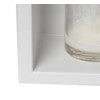ALFI brand 24 x 12 White Matte Stainless Steel Horizontal Single Shelf Bath Shower Niche