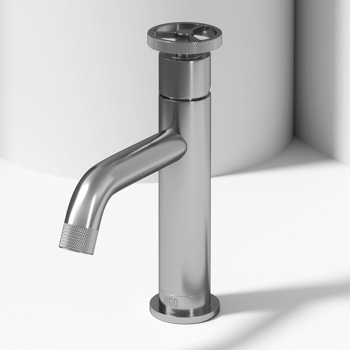 VIGO Cass Pinnacle Bathroom Faucet in Brushed Nickel VG01046BN