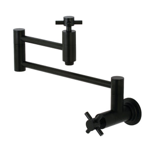 Kingston Brass KS8100DX Concord Wall Mount Pot Filler Kitchen Faucet, Matte Black
