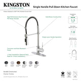Gourmetier LS8778NYL New York Single-Handle Pre-Rinse Kitchen Faucet, Brushed Nickel
