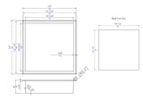 ALFI brand 16 x 16 Polished Stainless Steel Square Single Shelf Bath Shower Niche