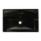 ALFI brand ABC901-BM Black Matte 24" Modern Rectangular Above Mount Ceramic Sink with Faucet Hole